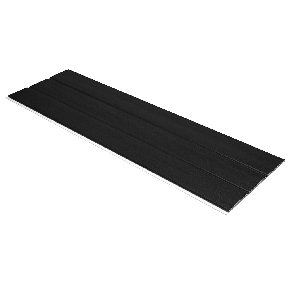 300mm x 9mm Black Ash Woodgrain Eco Hollow Soffit 5m Image